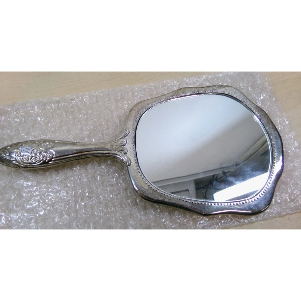 Bloomingdale's Davco Silver Plate Handheld Ornate‎ Vanity Mirror # 7090B